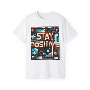 Stay Positive Graphic Tee - White